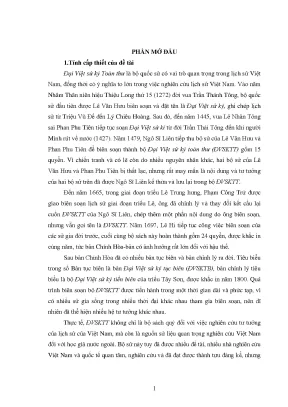 Nghiên cứu phương pháp viết sử của sử gia Việt Nam qua