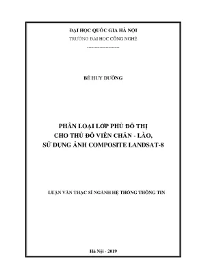 Phân loại lớp phủ đô thị tại Viêng Chăn, Lào bằng ảnh