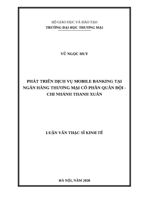 Phát Triển Dịch Vụ Mobile Banking Tại Ngân Hàng Thương