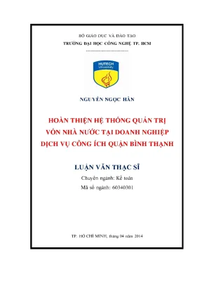 Hoàn thiện quản trị vốn nhà nước tại doanh nghiệp dịch