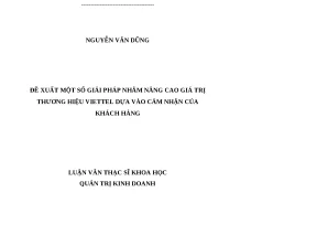 Giải pháp nâng cao giá trị thương hiệu Viettel từ cảm