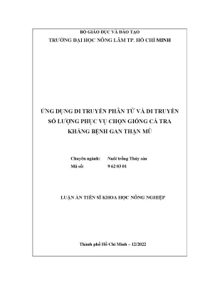 Chọn Giống Cá Tra Kháng Bệnh Gan Thận Mủ Qua Ứng Dụng Di