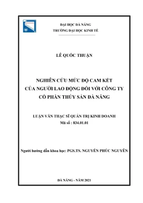 Nghiên cứu mức độ cam kết của người lao động [Luận văn]