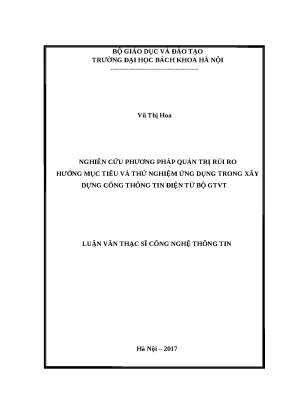 Nghiên cứu quản trị rủi ro trong xây dựng cổng thông tin
