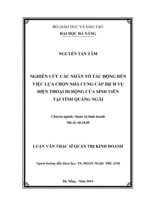 Nghiên cứu lựa chọn nhà cung cấp dịch vụ điện thoại của