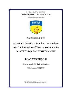 Kế hoạch hành động tăng trưởng xanh tỉnh Tây Ninh đến