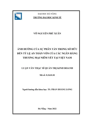 Luận văn: Phân tán sở hữu & an toàn vốn ngân hàng VN