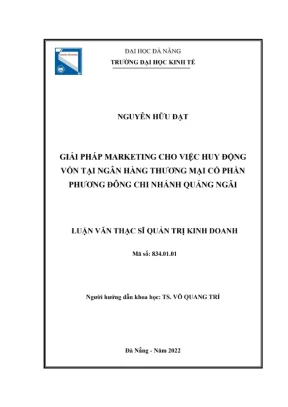 Giải pháp marketing huy động vốn tại OCB Quảng Ngãi