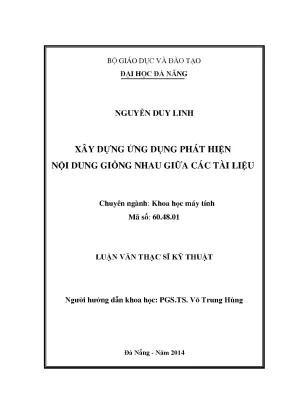 Ứng Dụng Phát Hiện Nội Dung Giống Nhau Trong Tài Liệu