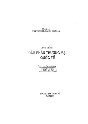 Giáo trình Đàm phán Thương mại Quốc tế [Tải Full PDF]