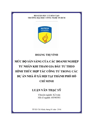Mức độ sẵn sàng của doanh nghiệp tư nhân trong đầu tư