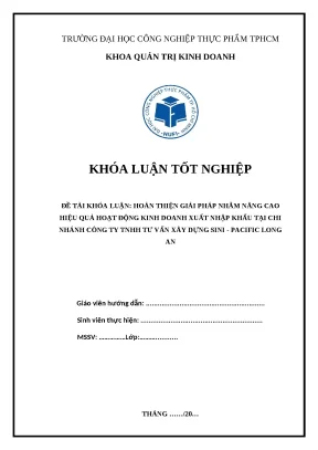 Giải Pháp Nâng Cao Hiệu Quả Kinh Doanh Xuất Nhập Khẩu