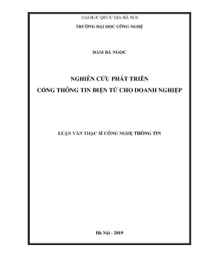 Nghiên cứu phát triển cổng thông tin điện tử cho doanh