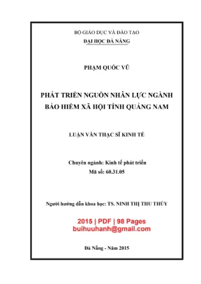 Luận văn: Phát triển NNL ngành BHXH tỉnh Quảng Nam