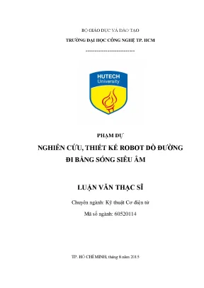 Nghiên cứu thiết kế robot dò đường bằng sóng siêu âm