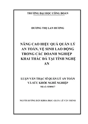 Nâng cao quản lý an toàn lao động trong doanh nghiệp