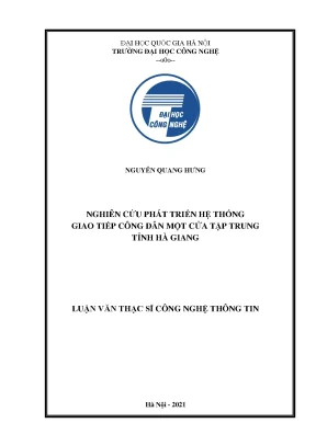 Phát Triển Hệ Thống Giao Tiếp Công Dân Một Cửa Tại Tỉnh