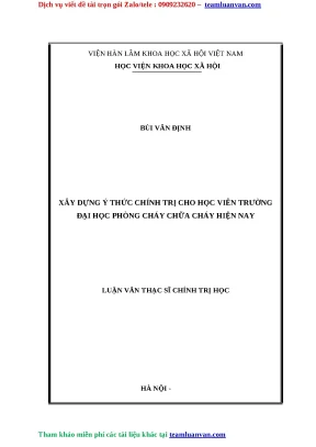 Xây Dựng Ý Thức Chính Trị Cho Học Viên Trường Đại Học