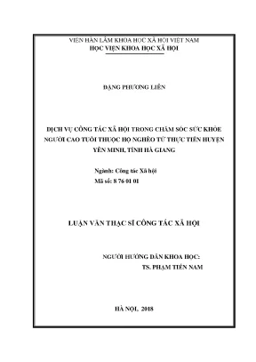 Dịch vụ công tác xã hội trong chăm sóc sức khỏe người
