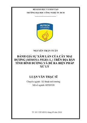Đánh giá xâm lấn cây mai dương (Mimosa pigra L.) tại