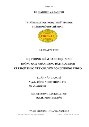Hệ thống điểm danh học sinh qua nhận dạng đầu và theo 