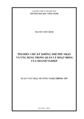Chữ Ký Không Thể Phủ Nhận và Ứng Dụng Trong Quản Lý
