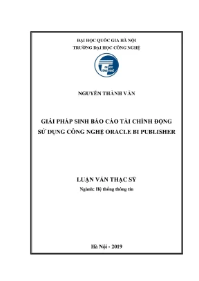 Giải pháp báo cáo tài chính động với Oracle BI Publisher