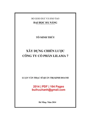 Chiến lược xây dựng công ty Lilama 7 - Luận văn MBA