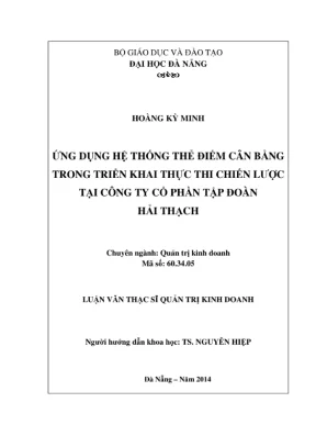 Ứng dụng BSC trong chiến lược tại Hải Thạch