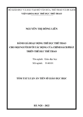 Đánh Giá Tác Động Chính Sách Phát Triển Thể Dục Thể Thao