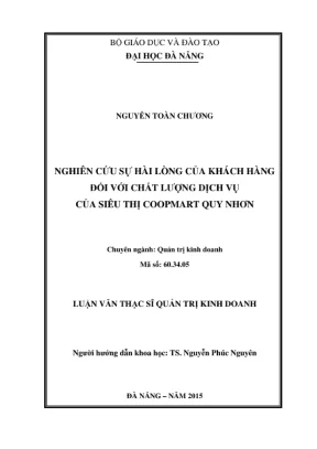 Luận văn: Sự hài lòng của KH tại Co.opmart Quy Nhơn