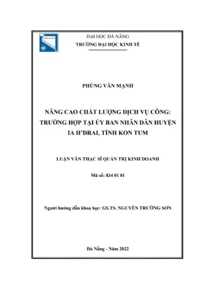 Luận văn nâng cao chất lượng dịch vụ công tại Ia H'Drai