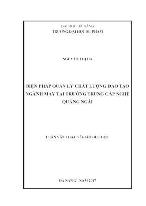 Luận văn thạc sỹ biện pháp quản lý đào