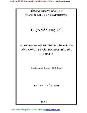 Quản trị dự án đầu tư dầu khí tại PVEP: Phân tích và