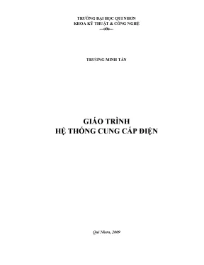 Hệ Thống Cung Cấp Điện: Giáo Trình Toàn Diện