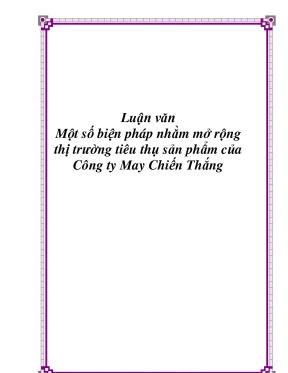 Biện pháp mở rộng thị trường tiêu thụ sản phẩm Công ty