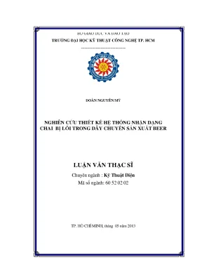 Nghiên cứu thiết kế hệ thống nhận dạng chai lỗi trong