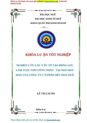 Tốt nghiệp nghiên cứu các yếu tố tạo - Khóa luận