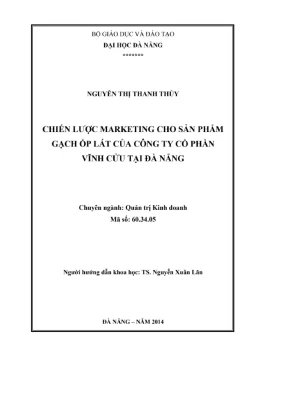 Luận văn chiến lược marketing cho gạch ốp lát tại Đà Nẵng