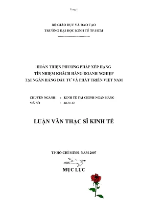 Phương Pháp Xếp Hạng Tín Nhiệm Khách Hàng Doanh Nghiệp