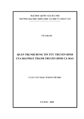 Quản Trị Nội Dung Tin Tức Truyền Hình Tại Đài Cà Mau: