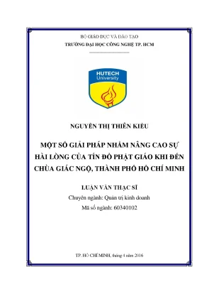 Giải pháp nâng cao sự hài lòng của tín đồ Phật giáo tại