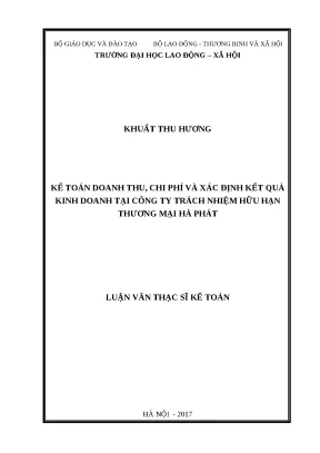Kế Toán Doanh Thu, Chi Phí và Kết Quả Kinh Doanh Tại