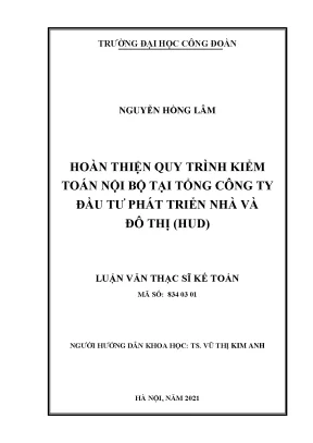 Hoàn thiện quy trình kiểm toán nội bộ tại HUD: Nghiên