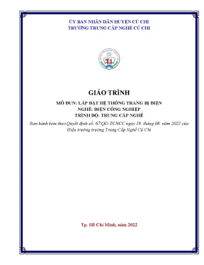 Giáo Trình Lắp Đặt Hệ Thống Điện Công Nghiệp Trình Độ
