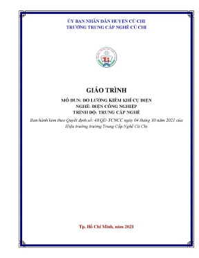 Giáo Trình Đo Lường Kiểm Khí Cụ Điện Nghề Điện Công Nghiệp