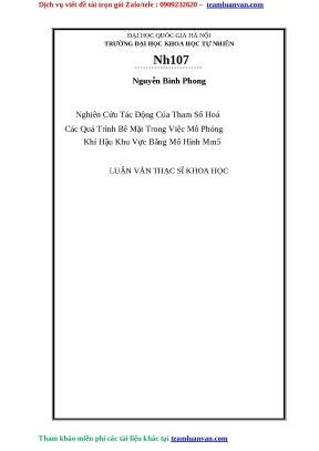 Nghiên cứu tác động tham số hóa bề mặt trong mô phỏng 