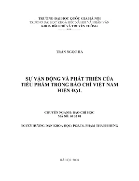 Sự Phát Triển và Biến Đổi Tiểu Phẩm Trong Báo Chí Việt