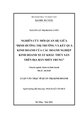 Định hướng thị trường & kết quả kinh doanh XK thủy sản