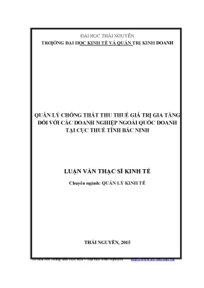 Quản lý thuế giá trị gia tăng cho doanh nghiệp ngoài